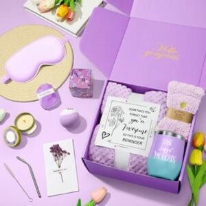 Lavender Gift Box Set with Eye Mask and Tumbler
